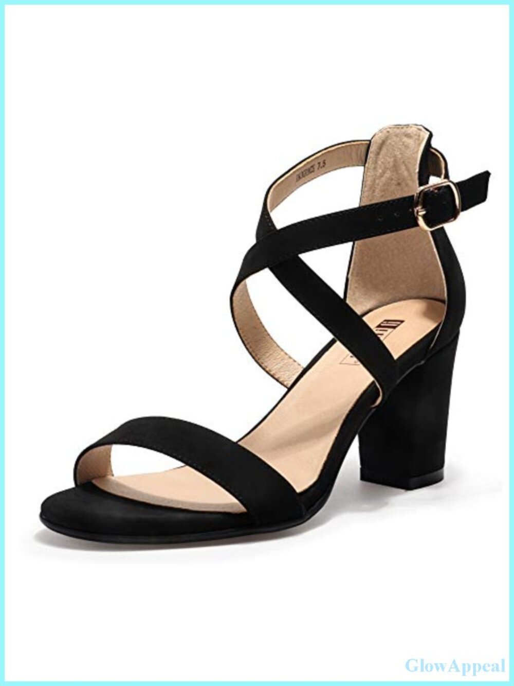 Women's Strappy Chunky Block Heel Open Toe Heeled Sandals Ankle Strap